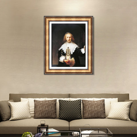 INVIN ART Framed Canvas Art Giclee Print Series#083 by Rembrandt Harmenszoon van Rijn Wall Art Living Room Home Office Decorations