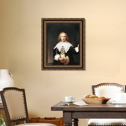 INVIN ART Framed Canvas Art Giclee Print Series#083 by Rembrandt Harmenszoon van Rijn Wall Art Living Room Home Office Decorations