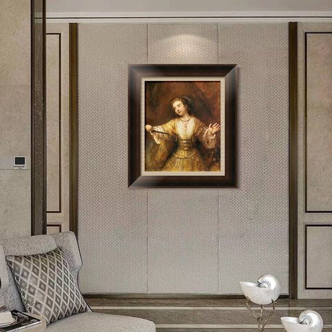 INVIN ART Framed Canvas Art Giclee Print Series#084 by Rembrandt Harmenszoon van Rijn Wall Art Living Room Home Office Decorations