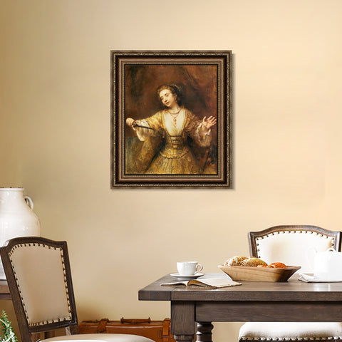 INVIN ART Framed Canvas Art Giclee Print Series#084 by Rembrandt Harmenszoon van Rijn Wall Art Living Room Home Office Decorations