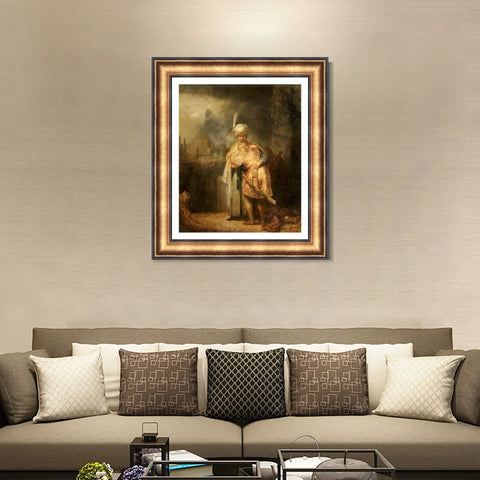 INVIN ART Framed Canvas Art Giclee Print Series#086 by Rembrandt Harmenszoon van Rijn Wall Art Living Room Home Office Decorations