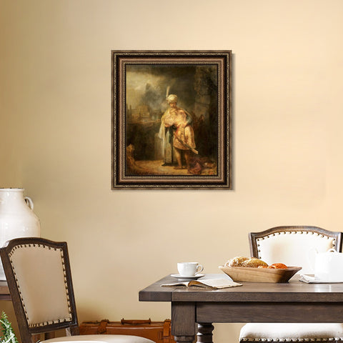 INVIN ART Framed Canvas Art Giclee Print Series#086 by Rembrandt Harmenszoon van Rijn Wall Art Living Room Home Office Decorations