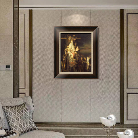 INVIN ART Framed Canvas Art Giclee Print Series#088 by Rembrandt Harmenszoon van Rijn Wall Art Living Room Home Office Decorations