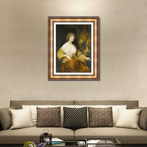 INVIN ART Framed Canvas Art Giclee Print Series#090 by Rembrandt Harmenszoon van Rijn Wall Art Living Room Home Office Decorations