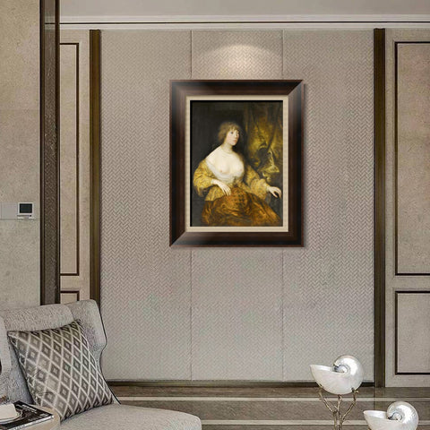 INVIN ART Framed Canvas Art Giclee Print Series#090 by Rembrandt Harmenszoon van Rijn Wall Art Living Room Home Office Decorations