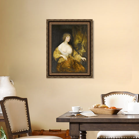 INVIN ART Framed Canvas Art Giclee Print Series#090 by Rembrandt Harmenszoon van Rijn Wall Art Living Room Home Office Decorations