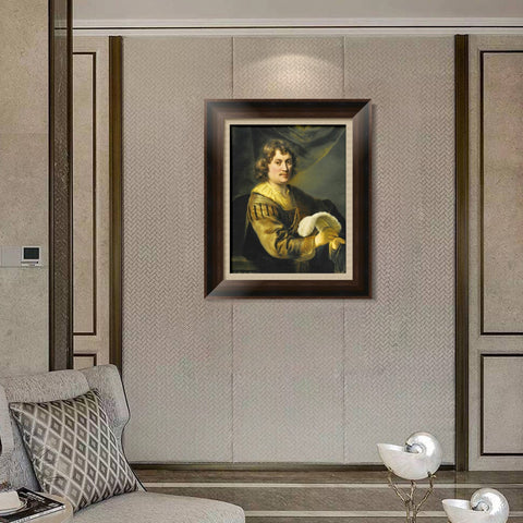 INVIN ART Framed Canvas Art Giclee Print Series#091 by Rembrandt Harmenszoon van Rijn Wall Art Living Room Home Office Decorations