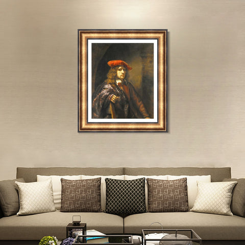 INVIN ART Framed Canvas Art Giclee Print Series#092 by Rembrandt Harmenszoon van Rijn Wall Art Living Room Home Office Decorations