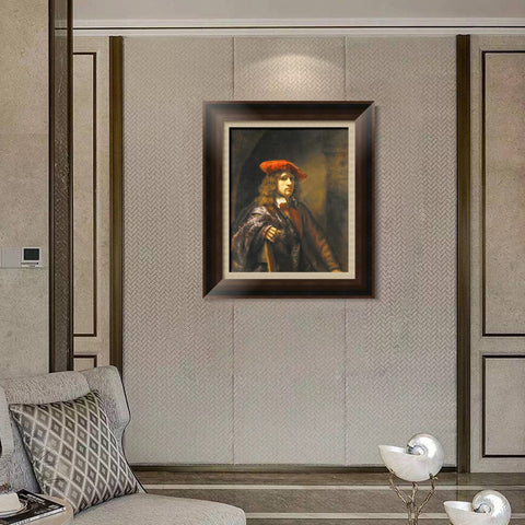 INVIN ART Framed Canvas Art Giclee Print Series#092 by Rembrandt Harmenszoon van Rijn Wall Art Living Room Home Office Decorations