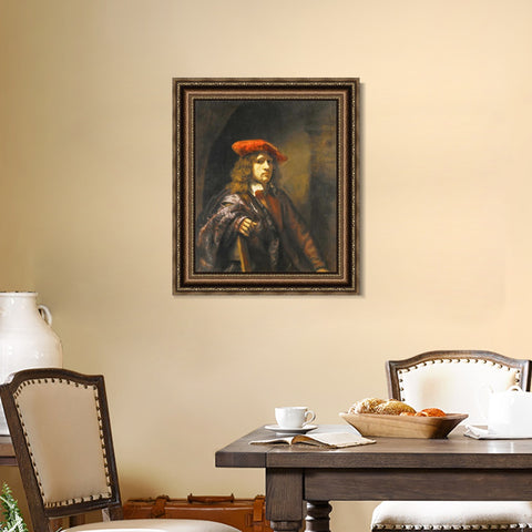 INVIN ART Framed Canvas Art Giclee Print Series#092 by Rembrandt Harmenszoon van Rijn Wall Art Living Room Home Office Decorations