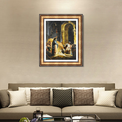 INVIN ART Framed Canvas Art Giclee Print Series#093 by Rembrandt Harmenszoon van Rijn Wall Art Living Room Home Office Decorations