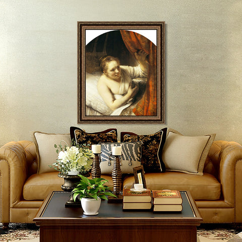 INVIN ART Framed Canvas Art Giclee Print Series#099 by Rembrandt Harmenszoon van Rijn Wall Art Living Room Home Office Decorations