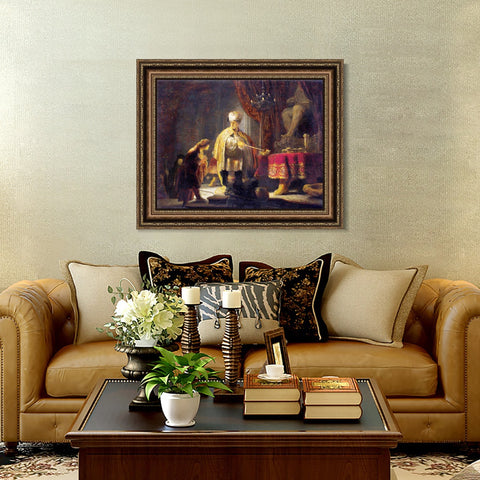 INVIN ART Framed Canvas Art Giclee Print Series#100 by Rembrandt Harmenszoon van Rijn Wall Art Living Room Home Office Decorations