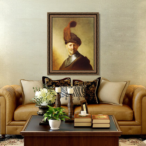 INVIN ART Framed Canvas Art Giclee Print Series#101 by Rembrandt Harmenszoon van Rijn Wall Art Living Room Home Office Decorations