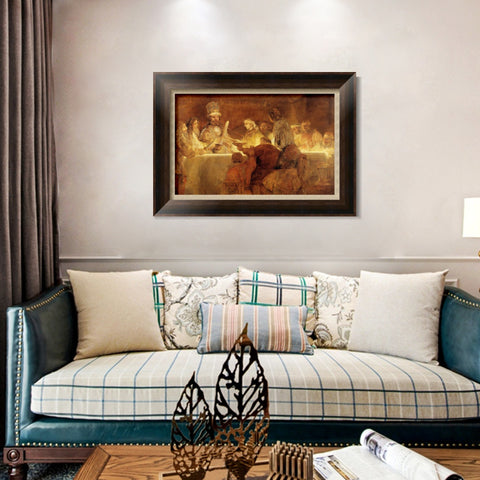 INVIN ART Framed Canvas Art Giclee Print Series#102 by Rembrandt Harmenszoon van Rijn Wall Art Living Room Home Office Decorations