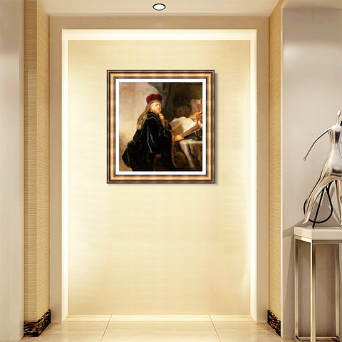 INVIN ART Framed Canvas Art Giclee Print Series#104 by Rembrandt Harmenszoon van Rijn Wall Art Living Room Home Office Decorations