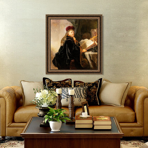 INVIN ART Framed Canvas Art Giclee Print Series#104 by Rembrandt Harmenszoon van Rijn Wall Art Living Room Home Office Decorations