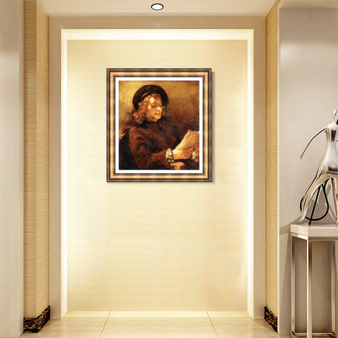 INVIN ART Framed Canvas Art Giclee Print Series#105 by Rembrandt Harmenszoon van Rijn Wall Art Living Room Home Office Decorations