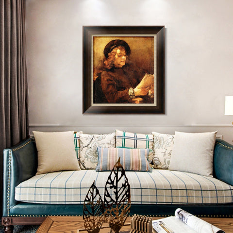 INVIN ART Framed Canvas Art Giclee Print Series#105 by Rembrandt Harmenszoon van Rijn Wall Art Living Room Home Office Decorations