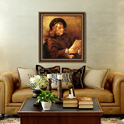 INVIN ART Framed Canvas Art Giclee Print Series#105 by Rembrandt Harmenszoon van Rijn Wall Art Living Room Home Office Decorations