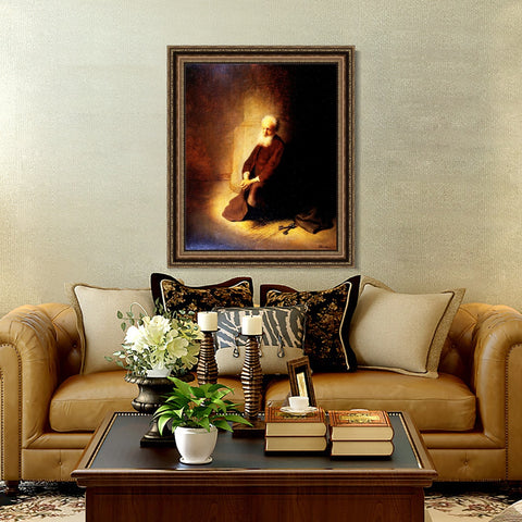 INVIN ART Framed Canvas Art Giclee Print Series#107 by Rembrandt Harmenszoon van Rijn Wall Art Living Room Home Office Decorations