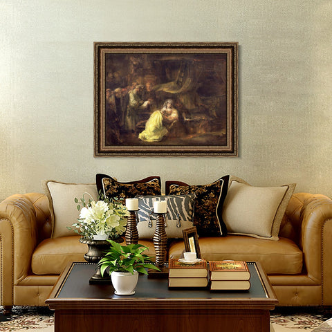 INVIN ART Framed Canvas Art Giclee Print Series#110 by Rembrandt Harmenszoon van Rijn Wall Art Living Room Home Office Decorations