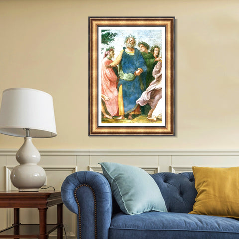INVIN ART Framed Canvas Art Giclee Print Series#003 by Raphael/Raffaello Sanzio Wall Art Living Room Home Office Decorations