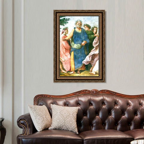 INVIN ART Framed Canvas Art Giclee Print Series#003 by Raphael/Raffaello Sanzio Wall Art Living Room Home Office Decorations