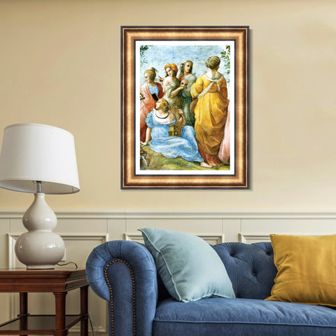 INVIN ART Framed Canvas Art Giclee Print Series#004 by Raphael/Raffaello Sanzio Wall Art Living Room Home Office Decorations