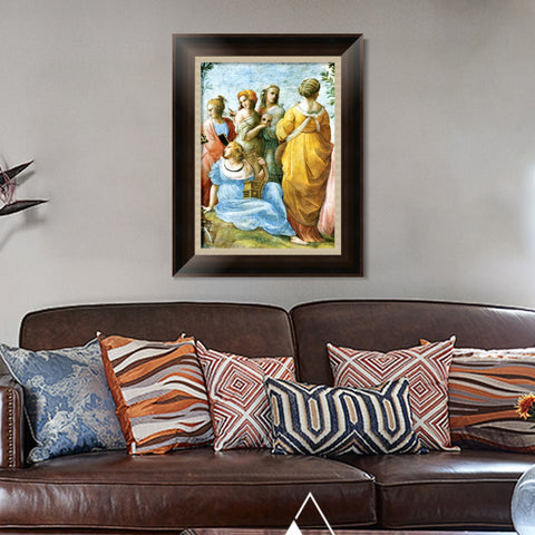 INVIN ART Framed Canvas Art Giclee Print Series#004 by Raphael/Raffaello Sanzio Wall Art Living Room Home Office Decorations