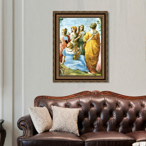 INVIN ART Framed Canvas Art Giclee Print Series#004 by Raphael/Raffaello Sanzio Wall Art Living Room Home Office Decorations