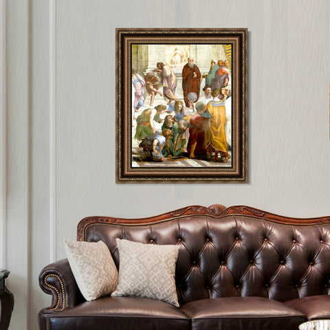 INVIN ART Framed Canvas Art Giclee Print Series#006 by Raphael/Raffaello Sanzio Wall Art Living Room Home Office Decorations