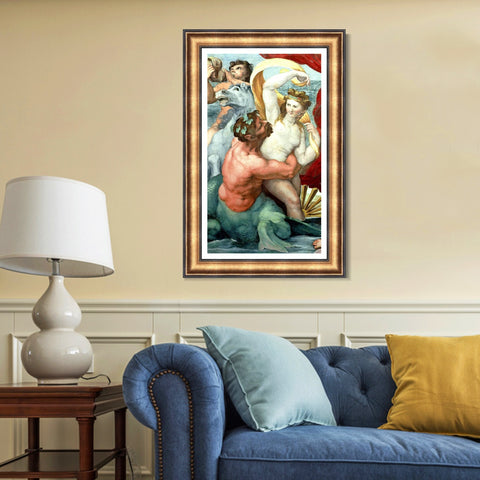 INVIN ART Framed Canvas Art Giclee Print Series#008 by Raphael/Raffaello Sanzio Wall Art Living Room Home Office Decorations