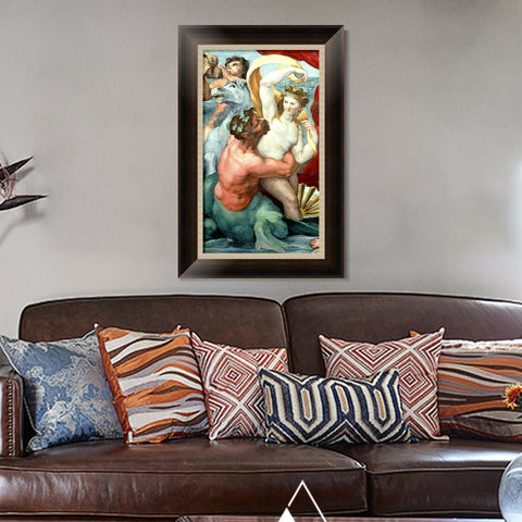 INVIN ART Framed Canvas Art Giclee Print Series#008 by Raphael/Raffaello Sanzio Wall Art Living Room Home Office Decorations