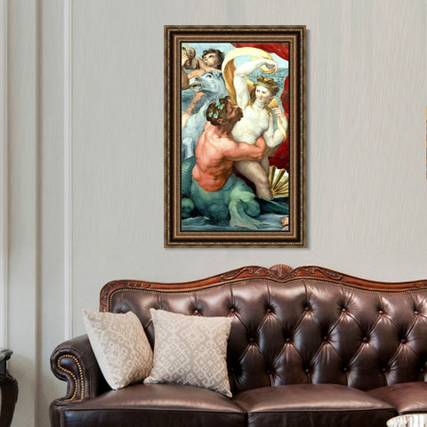 INVIN ART Framed Canvas Art Giclee Print Series#008 by Raphael/Raffaello Sanzio Wall Art Living Room Home Office Decorations