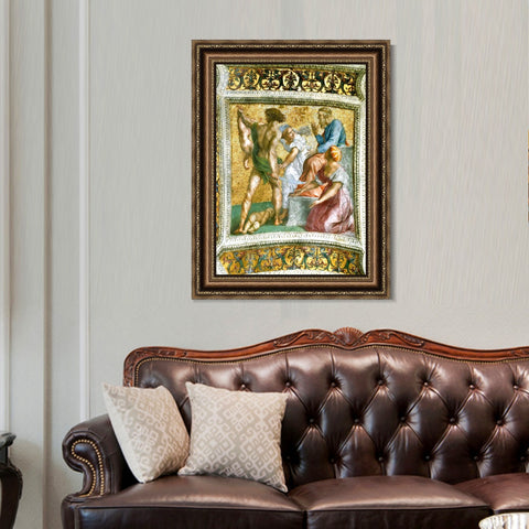 INVIN ART Framed Canvas Art Giclee Print Series#023 by Raphael/Raffaello Sanzio Wall Art Living Room Home Office Decorations