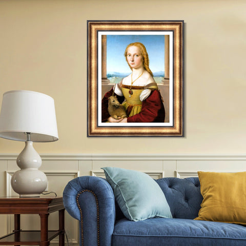 INVIN ART Framed Canvas Art Giclee Print Series#027 by Raphael/Raffaello Sanzio Wall Art Living Room Home Office Decorations