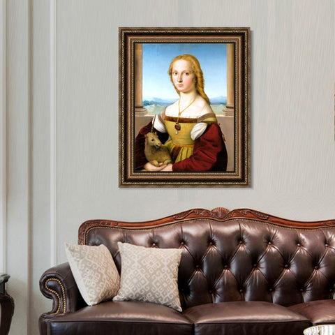 INVIN ART Framed Canvas Art Giclee Print Series#027 by Raphael/Raffaello Sanzio Wall Art Living Room Home Office Decorations