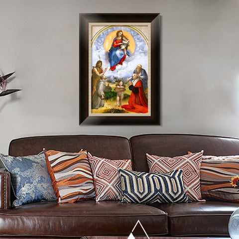 INVIN ART Framed Canvas Art Giclee Print Series#030 by Raphael/Raffaello Sanzio Wall Art Living Room Home Office Decorations