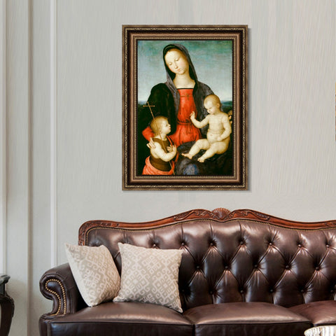 INVIN ART Framed Canvas Art Giclee Print Series#033 by Raphael/Raffaello Sanzio Wall Art Living Room Home Office Decorations