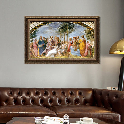 INVIN ART Framed Canvas Art Giclee Print Series#040 by Raphael/Raffaello Sanzio Wall Art Living Room Home Office Decorations