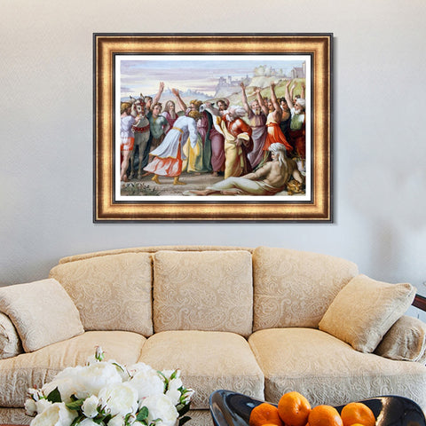 INVIN ART Framed Canvas Art Giclee Print Series#043 by Raphael/Raffaello Sanzio Wall Art Living Room Home Office Decorations
