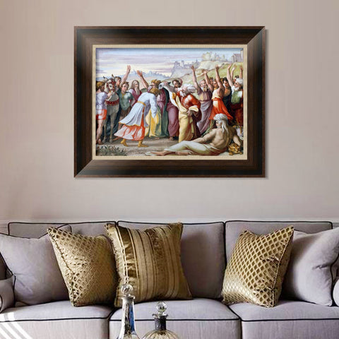 INVIN ART Framed Canvas Art Giclee Print Series#043 by Raphael/Raffaello Sanzio Wall Art Living Room Home Office Decorations