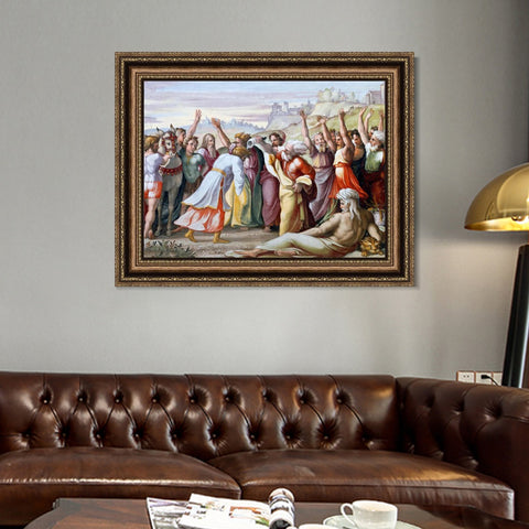 INVIN ART Framed Canvas Art Giclee Print Series#043 by Raphael/Raffaello Sanzio Wall Art Living Room Home Office Decorations