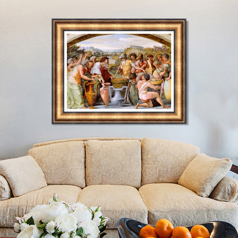 INVIN ART Framed Canvas Art Giclee Print Series#044 by Raphael/Raffaello Sanzio Wall Art Living Room Home Office Decorations