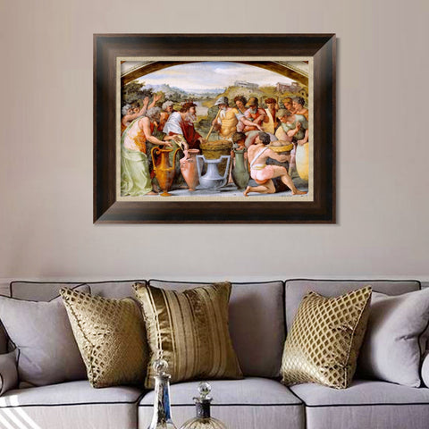 INVIN ART Framed Canvas Art Giclee Print Series#044 by Raphael/Raffaello Sanzio Wall Art Living Room Home Office Decorations