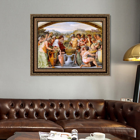 INVIN ART Framed Canvas Art Giclee Print Series#044 by Raphael/Raffaello Sanzio Wall Art Living Room Home Office Decorations