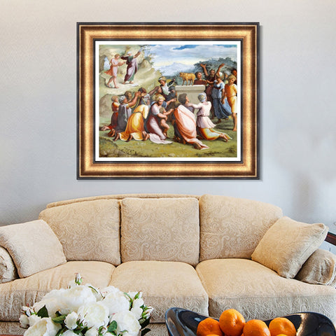 INVIN ART Framed Canvas Art Giclee Print Series#045 by Raphael/Raffaello Sanzio Wall Art Living Room Home Office Decorations