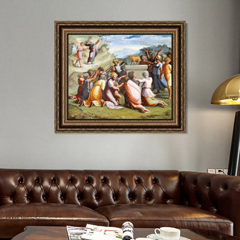 INVIN ART Framed Canvas Art Giclee Print Series#045 by Raphael/Raffaello Sanzio Wall Art Living Room Home Office Decorations