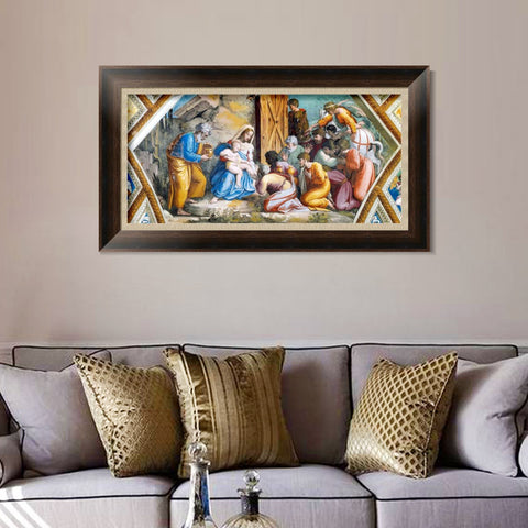 INVIN ART Framed Canvas Art Giclee Print Series#046 by Raphael/Raffaello Sanzio Wall Art Living Room Home Office Decorations